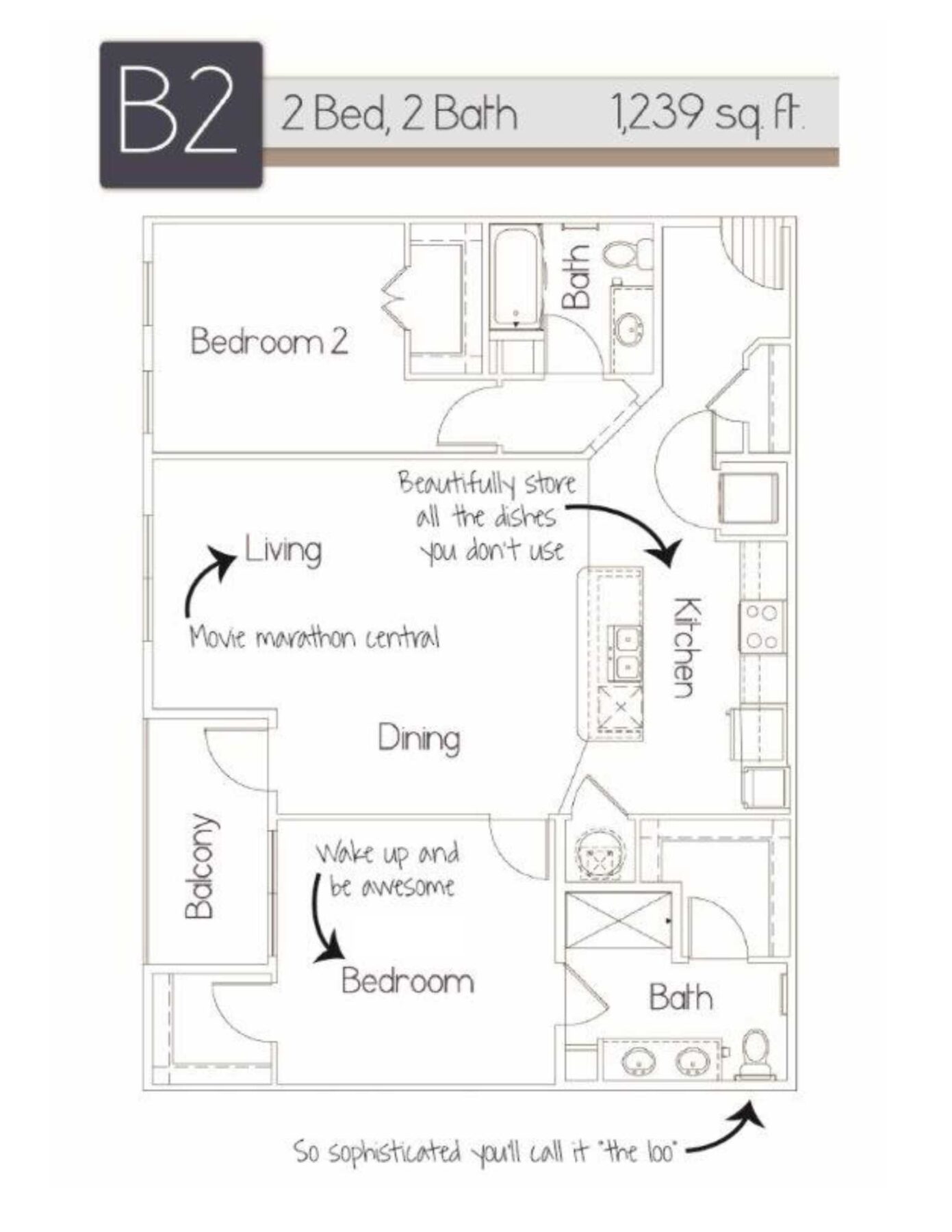 Tuscany 1 bedroom 1 bath apartment 786 sqft at Marcella at Gateway