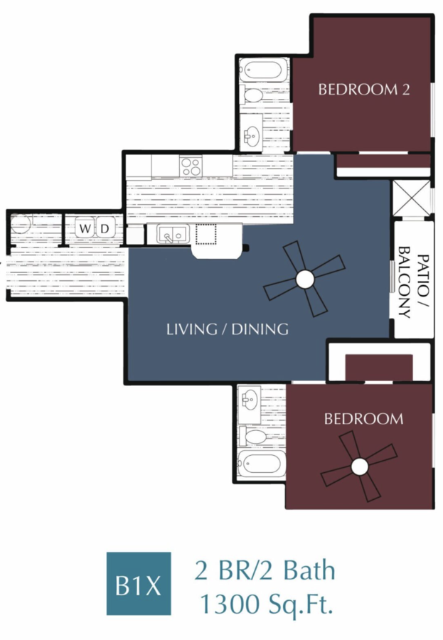 Tuscany 1 bedroom 1 bath apartment 773 sqft at Marcella at Gateway