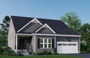 Rendering of the Juniper B Elevation 3 bedroom, 2.5 bath house by Boyd Homes